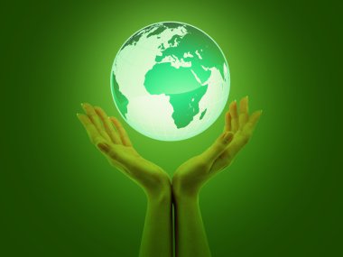 Green planet earth clipart