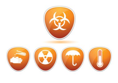 Warning image biohazard radioactive clipart