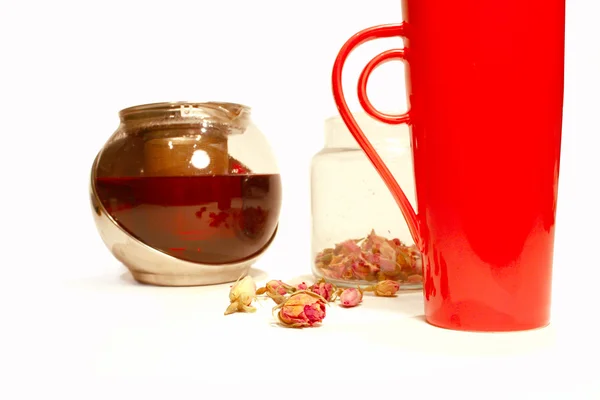 stock image Red cup of tea