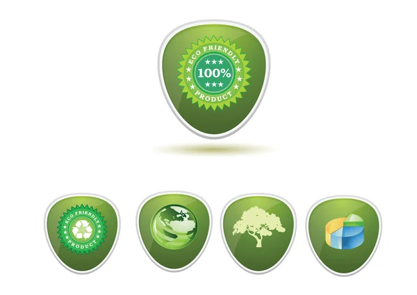 Icon green freandly 100% — 스톡 사진