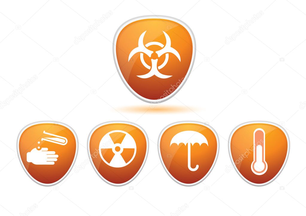 Warning image biohazard radioactive