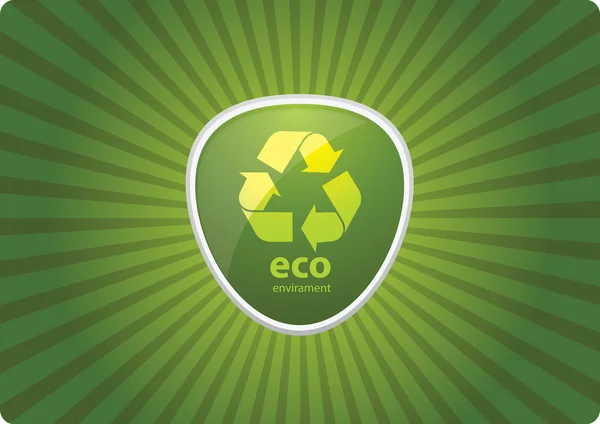 Eco ανακύκλωσης εικονίδιο — Διανυσματικό Αρχείο