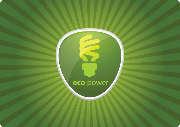 Puissance de lumière Eco — Image vectorielle