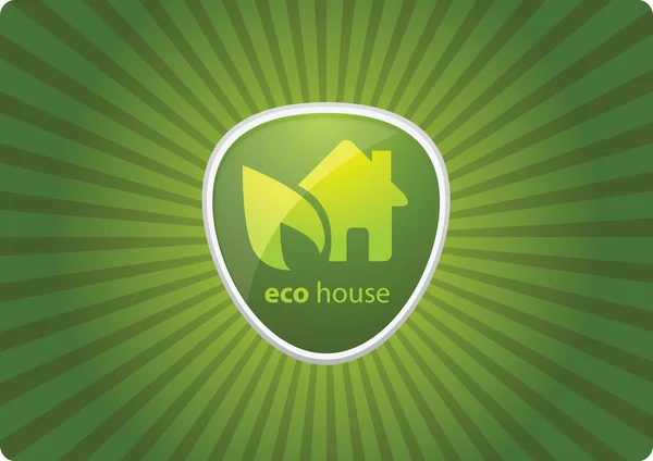 绿色生态的房子 — 图库矢量图片
