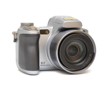 Silver digital camera clipart