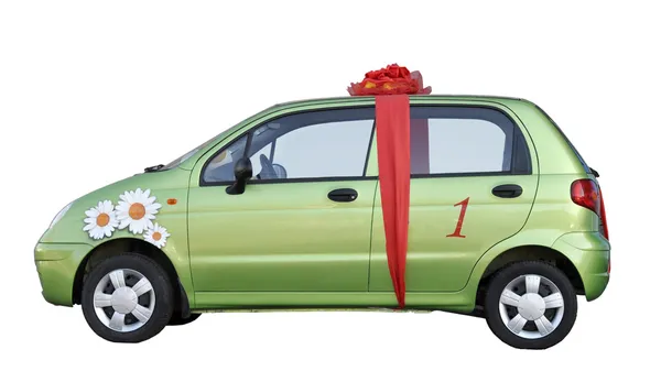 Car with bow — Stock Photo, Image