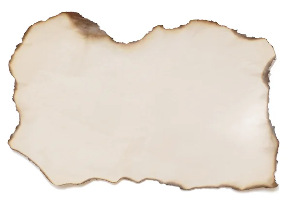 Згорнутий папір з обпаленими краями — стокове фото