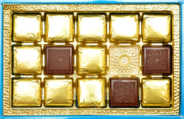 Chocolates en una caja —  Fotos de Stock