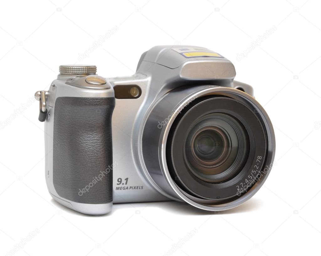 Silver digital camera