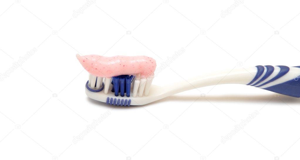 Dental brush with healthy paste