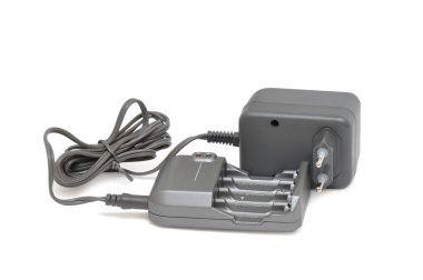 Battery charger with wires clipart