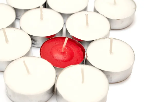 Uma fileira de velas — Fotografia de Stock