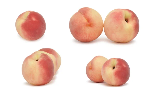 Collection of fresh peach fruits — Stock Photo, Image