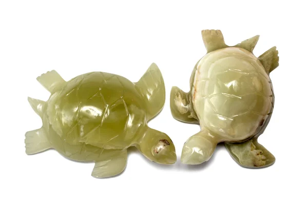 Figurinha de tartaruga feita de pedra natural — Fotografia de Stock