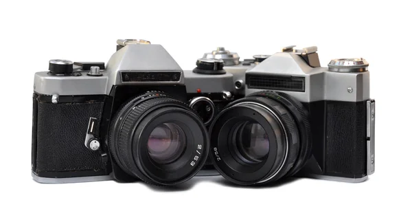 Staré fotoaparáty — Stock fotografie