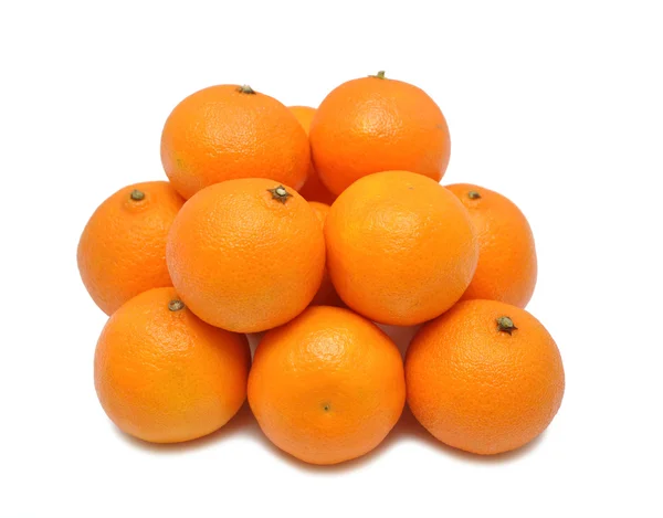 Tas de mandarines juteuses fraîches mûres — Photo