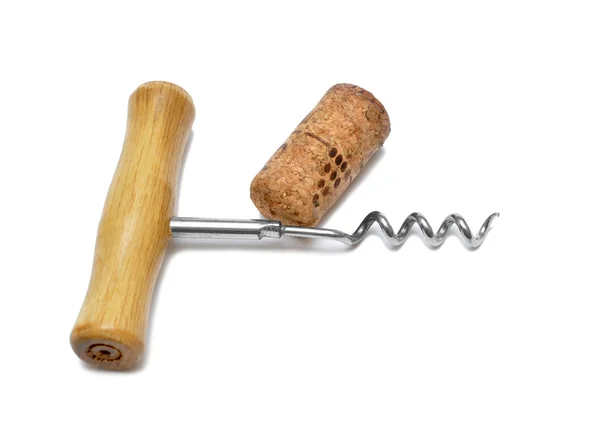 stock image Cork and corkscrew