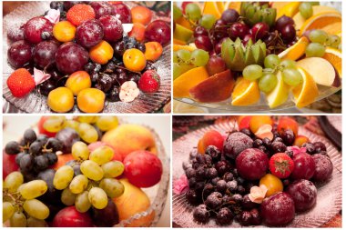 Selection of photos of fruit clipart