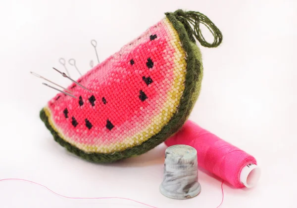 Pillow for needles a water-melon — Stok fotoğraf