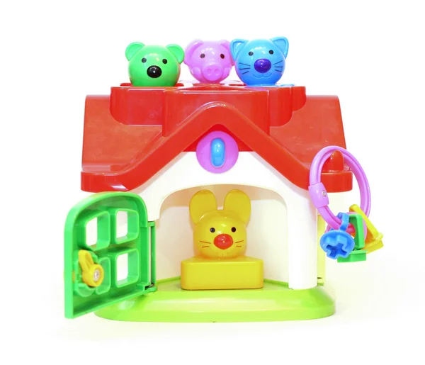 The house a toy with keys and animals — Stock Photo, Image