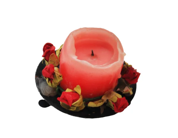 stock image Red not burning candle