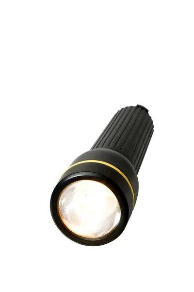 Schwarze Taschenlampe — Stockfoto