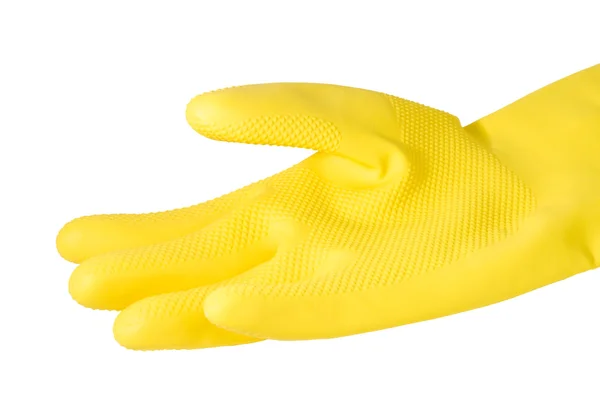 Yellow rubber gloves — Stock Photo, Image