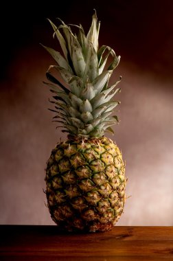 Pineapple on wood clipart