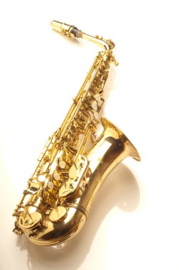 Alto sax on white clipart