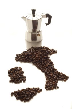 Coffee beans and moka clipart