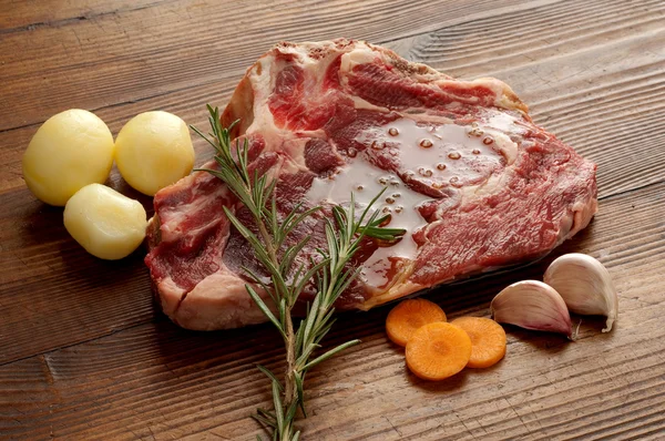 Stek wołowy z bliska — Zdjęcie stockowe