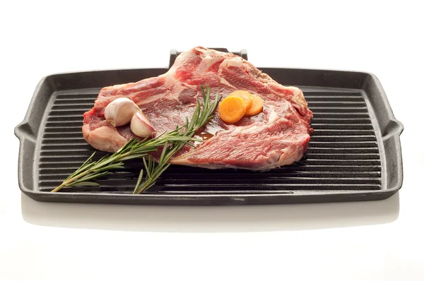 Beef steak on grill — Stock Photo, Image
