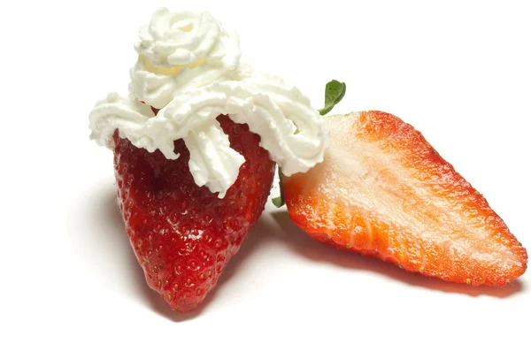 草莓惠特奶油 — 图库照片