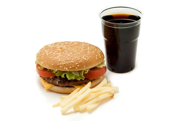 Hamburger with cola — Stock Photo, Image
