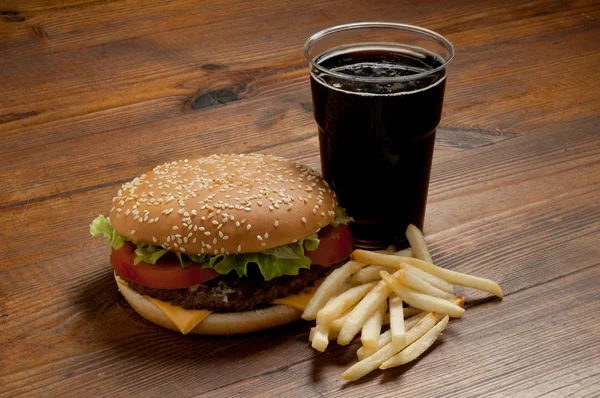 Hamburger kola — Stok fotoğraf