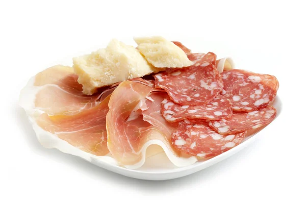 Ham cheese and salami — Stock Photo, Image