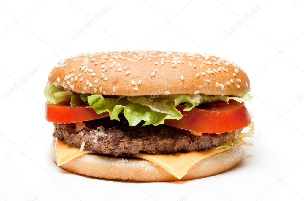 Hamburger close up