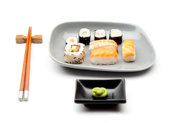 Schotel van sushi — Stockfoto
