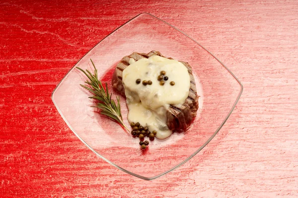 Tenderloin with roquefort cream — Stock Photo, Image