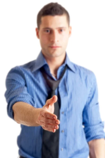 Man offering the hand — Stock Photo, Image
