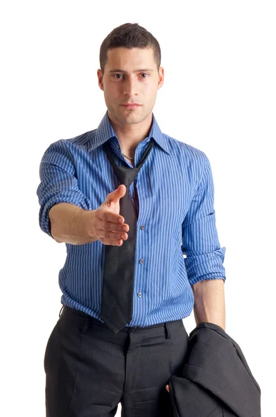 Man offering the hand — Stock Photo, Image