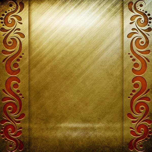 Guld metallplatta — Stockfoto