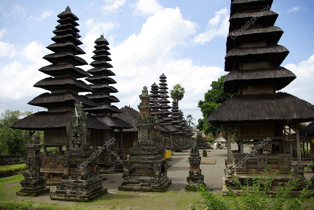 Typical pointed roofs in Bali island