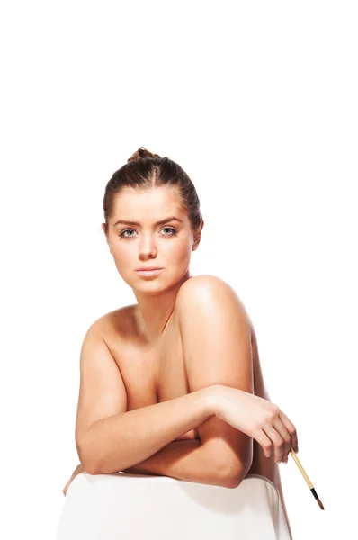 Healthy beautiful naked girl — Stock Photo, Image