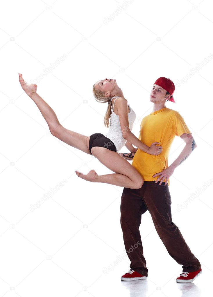 Young ballerina and hip hop dancer