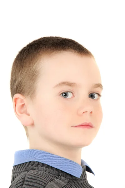 Genç bir çocuğun yakın çekim portre — Stok fotoğraf