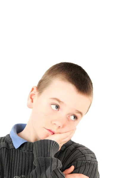 Porträtt av uttråkad pojke — Stockfoto
