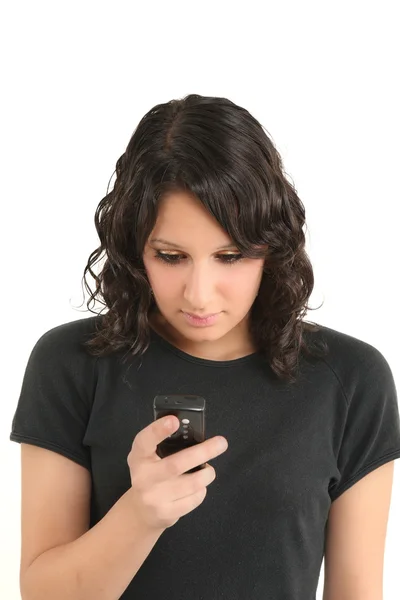 วัยรุ่นและ SMS — ภาพถ่ายสต็อก