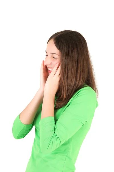 Teenage girl laughing — Stock Photo, Image