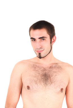 Bare-chested man clipart